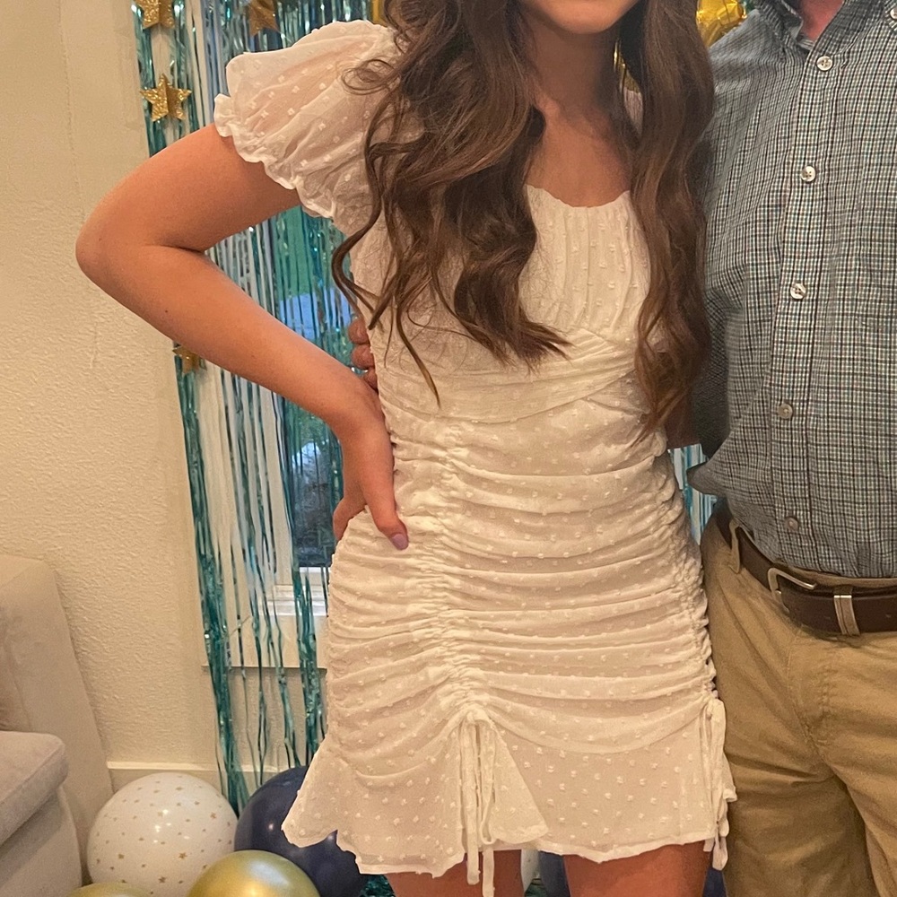 White dotted dress
